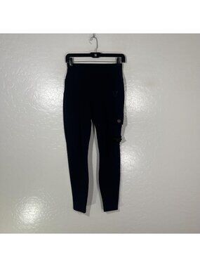 FIRM ABS Leggings Womens M Black High Rise Ankle Cargo Pockets Yoga Pants Gym
